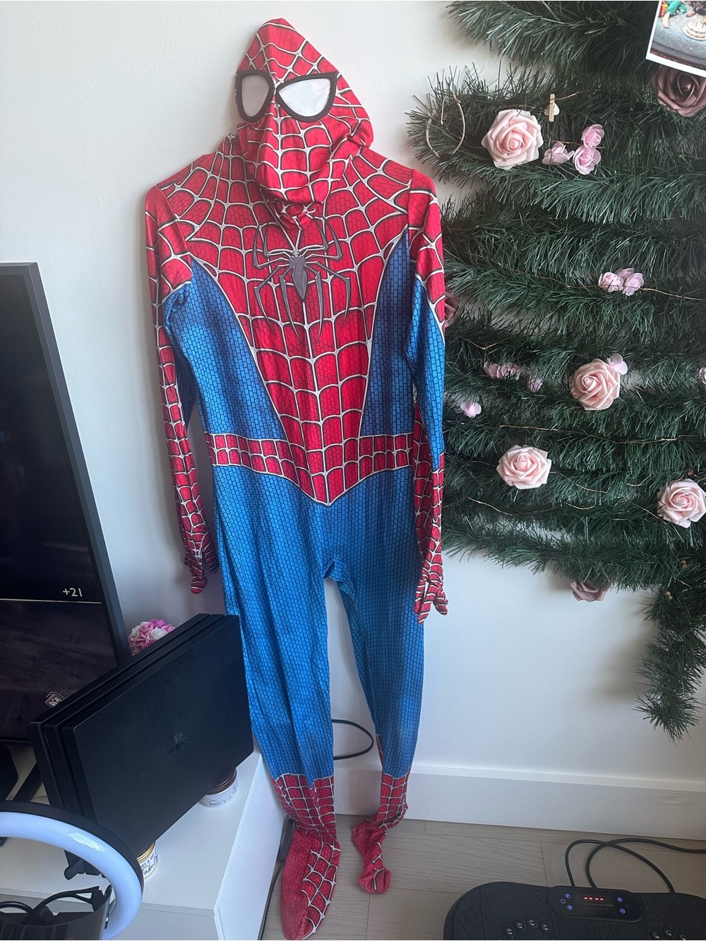 Marvel Red and Blue Spider-Man Kids Hooded Bodysuit